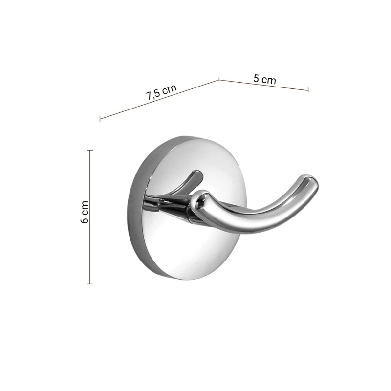 Vermont Pro Appendiabiti Doppio Cromo