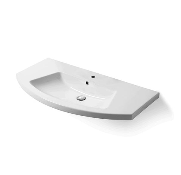 Arco Consolle Lavabo 105 Ceramica Bianco Lucido