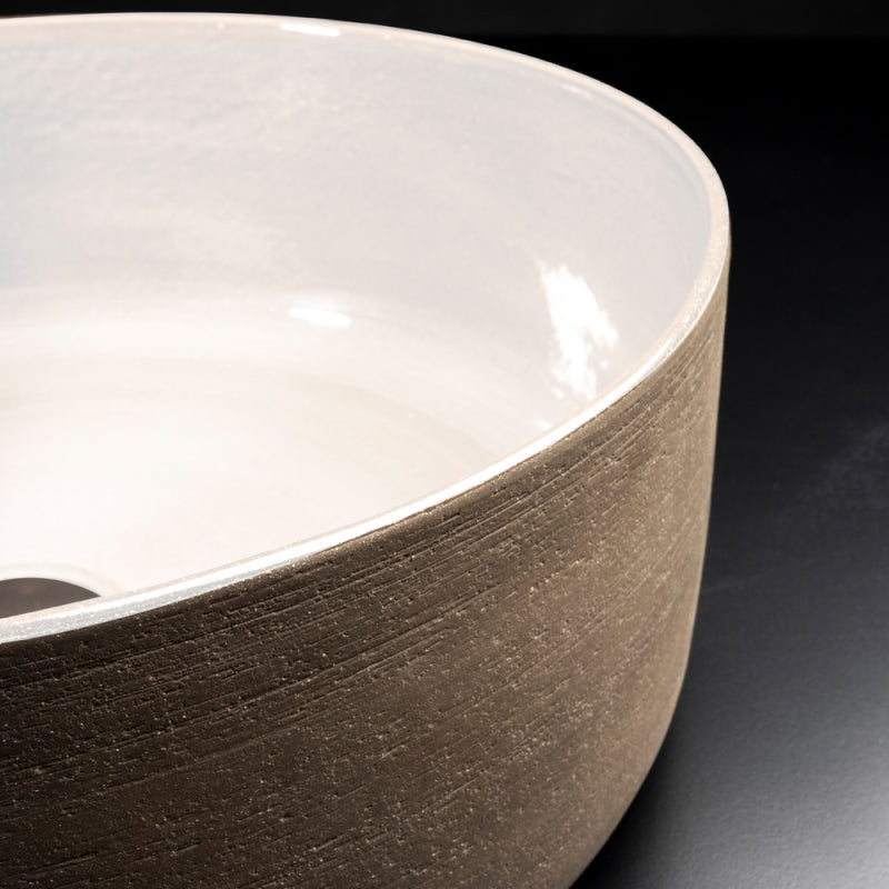 Lavabo in argilla Index Ø42 Alpine Snow