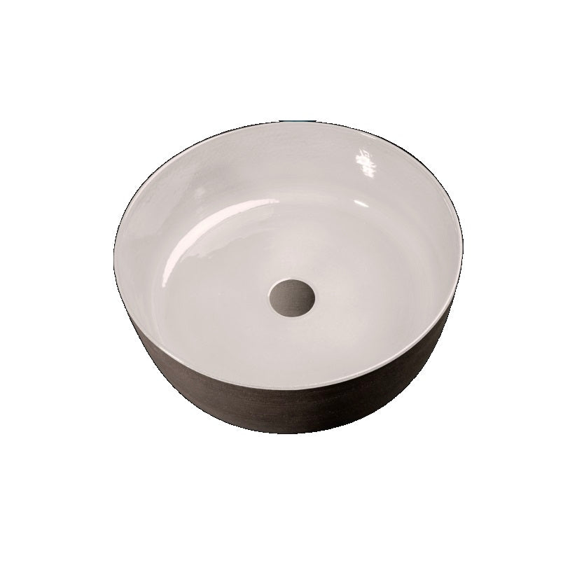 Lavabo in argilla Index Ø42 Alpine Snow
