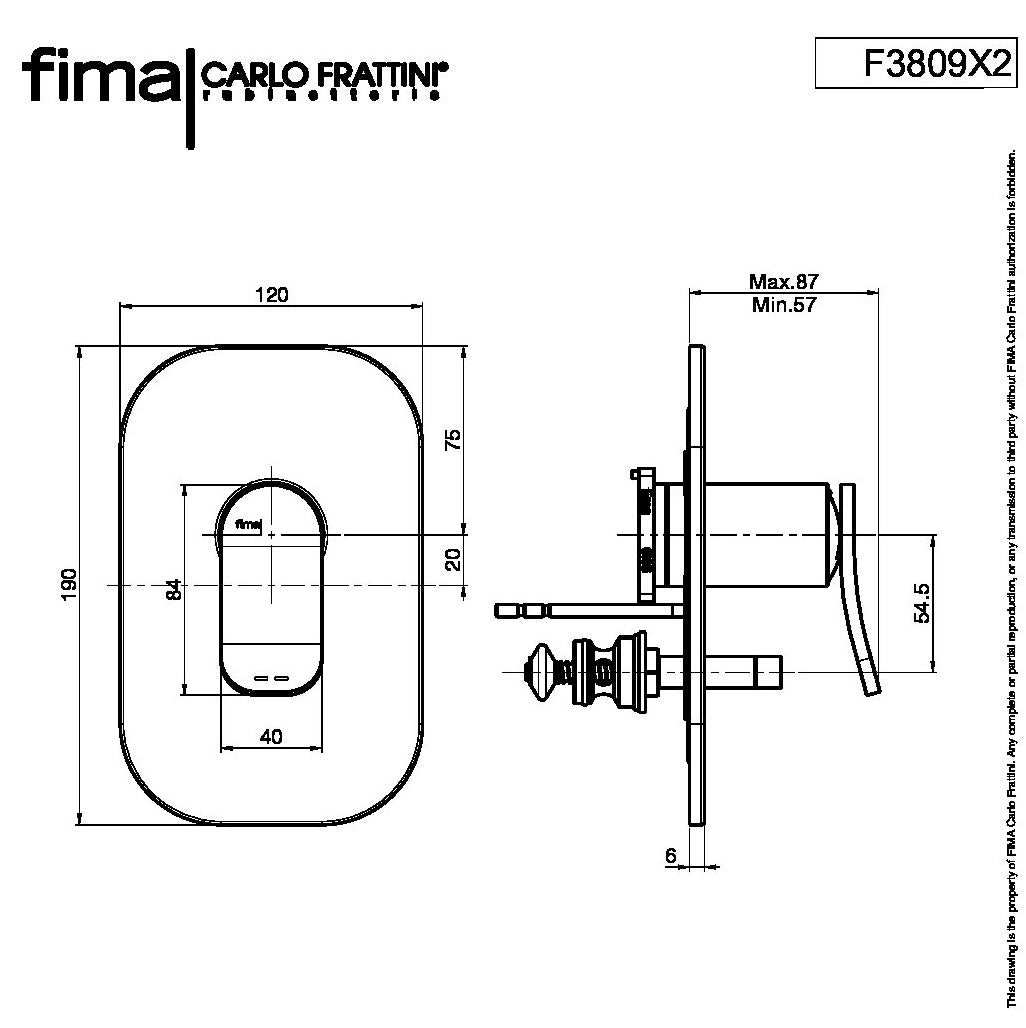 Flo' Deviatore Doccia/Vasca Cromo Lucido