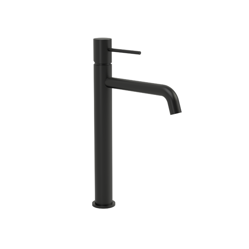 Hidden Miscelatore Lavabo Alto Nero Opaco