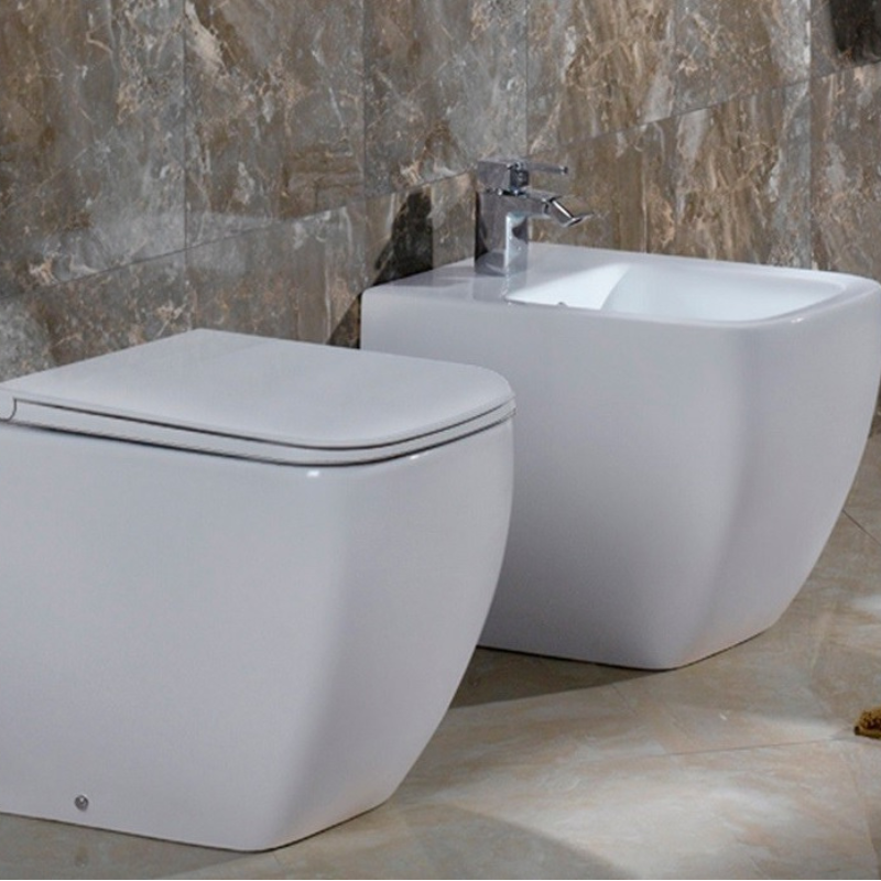 Metropolitan Bidet Filo Parete Bianco Lucido