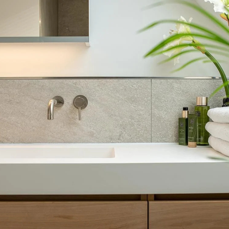 On Lavabo a Muro Cromo Lucido