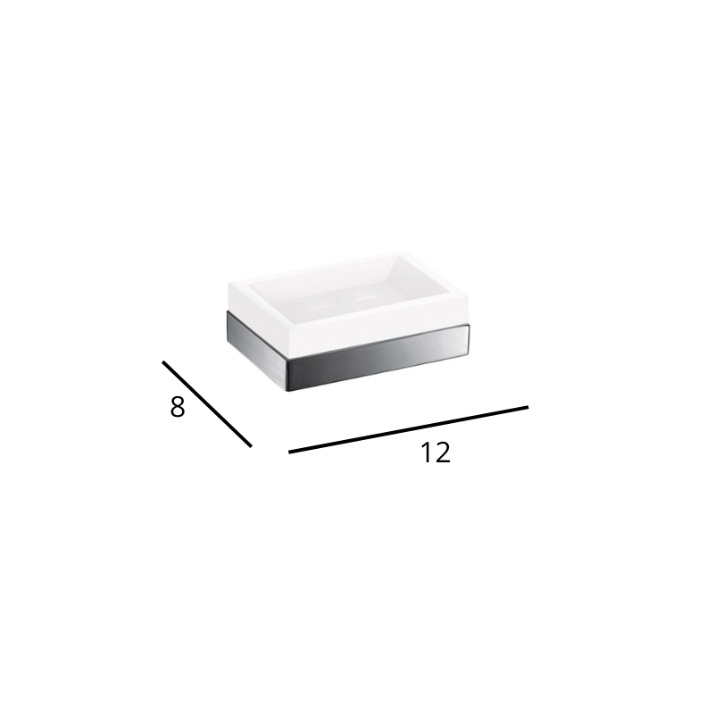 Flash Portasapone d'appoggio Cromo